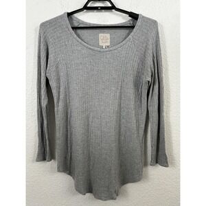 Chaser Sweater Womens Large Waffle Knit Long Sleeve Pullover Lightweight Top